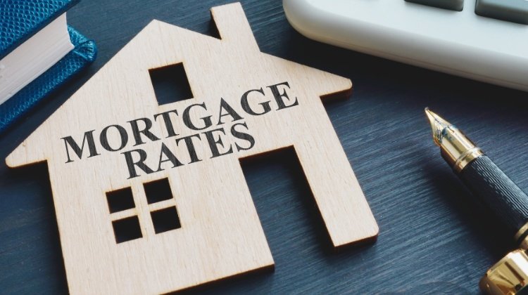 mortgage rates printed on house