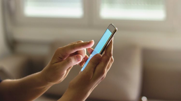 woman using phone