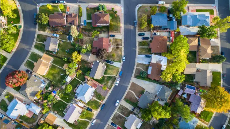 neighborhood aerial view