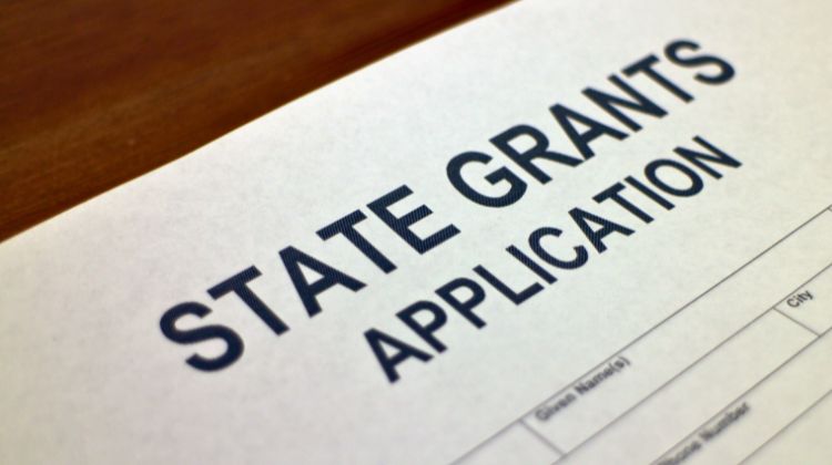 photo of a grant application on a desk