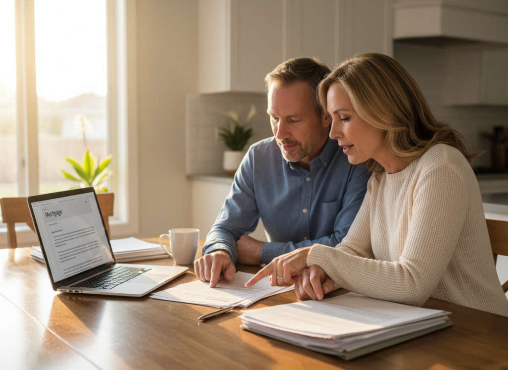 married couple working on a cash out refinance application